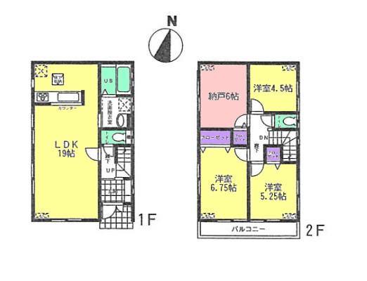 Floor plan. 37,800,000 yen, 3LDK+3S, Land area 100.05 sq m , Building area 92.74 sq m