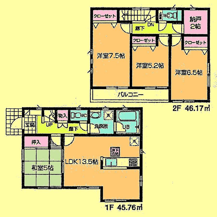 Floor plan. 28.8 million yen, 4LDK + S (storeroom), Land area 120.05 sq m , Building area 91.93 sq m located view in addition to this, It will be provided by the hope of design books, such as layout. 