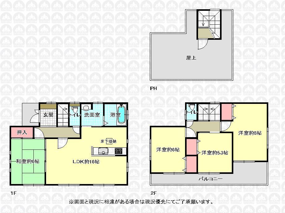 Floor plan. 30,800,000 yen, 4LDK, Land area 132.36 sq m , Building area 100.19 sq m