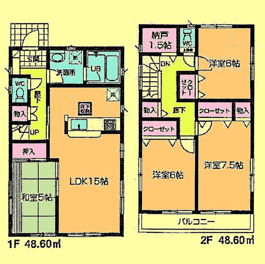 Floor plan. 28.8 million yen, 4LDK + S (storeroom), Land area 112.01 sq m , Building area 97.2 sq m located view in addition to this, It will be provided by the hope of design books, such as layout. 