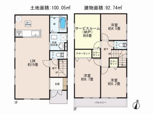 Floor plan. 37,800,000 yen, 3LDK+S, Land area 100.05 sq m , Priority to the present situation is if it is different from the building area 92.74 sq m drawings