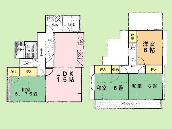 Floor plan. 42 million yen, 4LDK, Land area 131.45 sq m , Building area 101.81 sq m