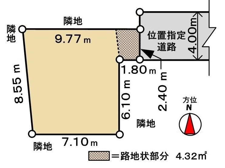 Compartment figure. Land price 12.5 million yen, Land area 66.74 sq m