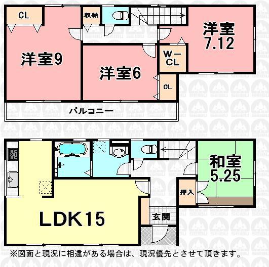 Floor plan. (1 Building), Price 31,800,000 yen, 4LDK, Land area 102.5 sq m , Building area 99.77 sq m