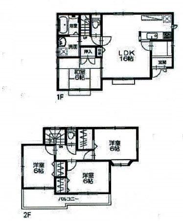 Floor plan. 30,800,000 yen, 4LDK, Land area 121.13 sq m , Building area 96.05 sq m floor plan