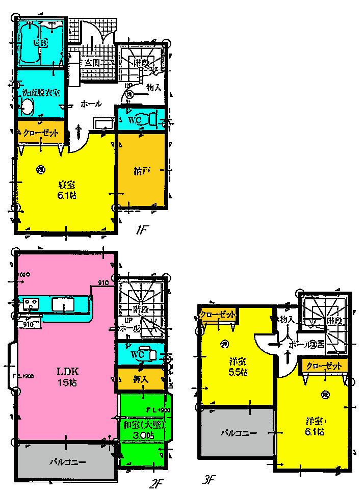 Floor plan. 21,800,000 yen, 3LDK + S (storeroom), Land area 81.75 sq m , Building area 101.43 sq m