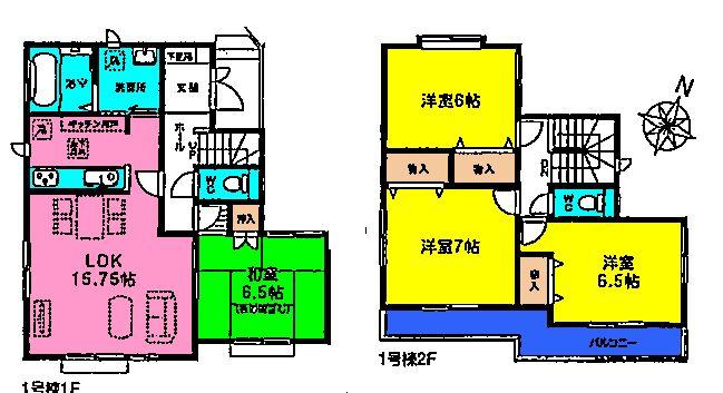 Floor plan. 35,800,000 yen, 4LDK, Land area 103.53 sq m , Building area 97.5 sq m