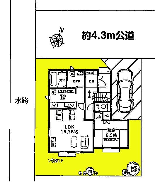Compartment figure. 35,800,000 yen, 4LDK, Land area 103.53 sq m , Building area 97.5 sq m