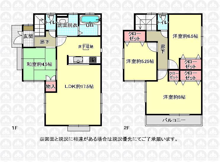 Floor plan. 38,800,000 yen, 4LDK, Land area 100.05 sq m , Building area 96.46 sq m