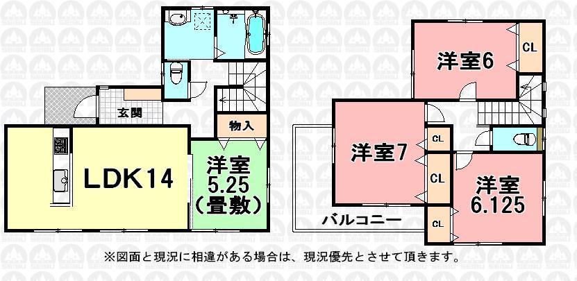 Floor plan. (9 Building), Price 26,400,000 yen, 4LDK, Land area 100.04 sq m , Building area 95.64 sq m