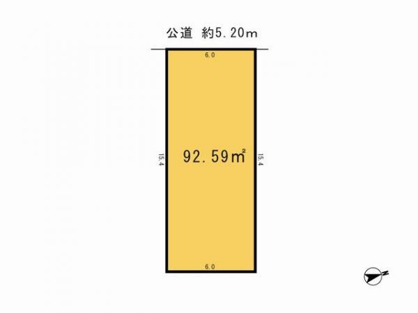 Compartment figure. Land price 14 million yen, Land area 92.59 sq m