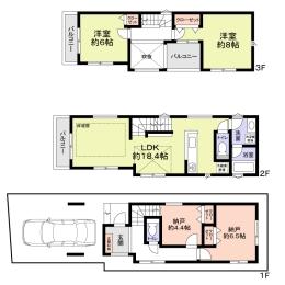 Floor plan. 40,800,000 yen, 2LDK + 2S (storeroom), Land area 73.25 sq m , Building area 112.78 sq m