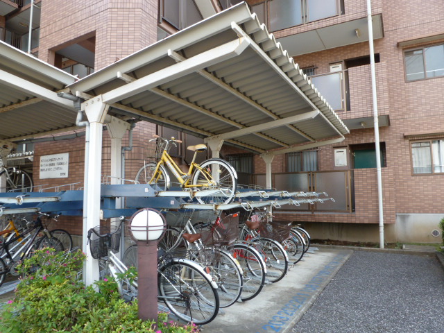 Other common areas. Bicycle parking lot equipped with roof