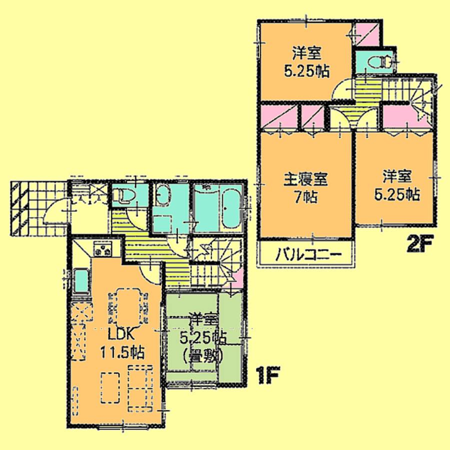 Floor plan. 25,400,000 yen, 4LDK, Land area 105.71 sq m , Building area 83.63 sq m located view in addition to this, It will be provided by the hope of design books, such as layout.