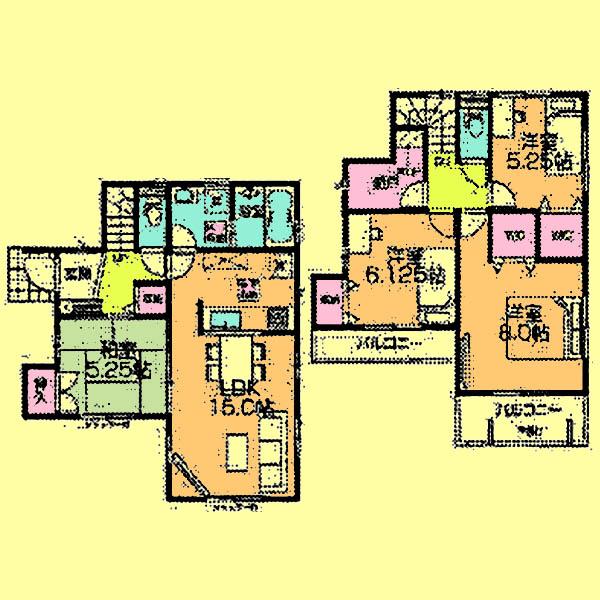 Floor plan. Price 31,900,000 yen, 4LDK, Land area 102.77 sq m , Building area 90.36 sq m