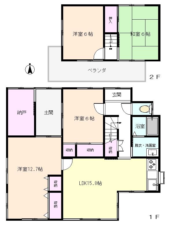 Floor plan. 21 million yen, 4LDK + S (storeroom), Land area 150.18 sq m , Building area 109.21 sq m floor plan