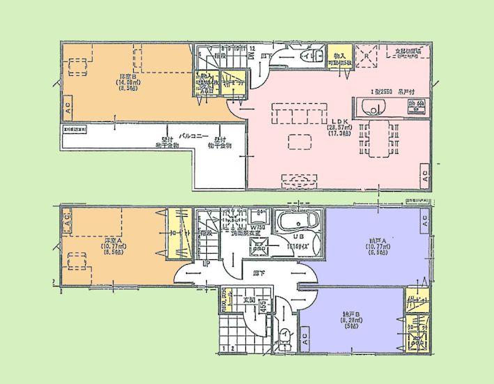 Floor plan. All eight buildings of new construction is lined to the uncluttered streets. 