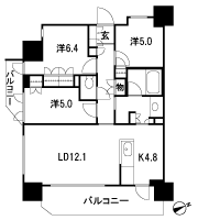 Floor: 3LDK, the area occupied: 73.3 sq m