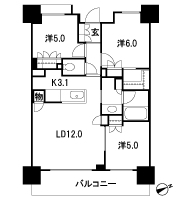 Floor: 3LDK + WIC, the occupied area: 67.82 sq m