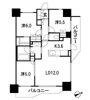 Floor: 3LDK + WIC, the occupied area: 70.24 sq m