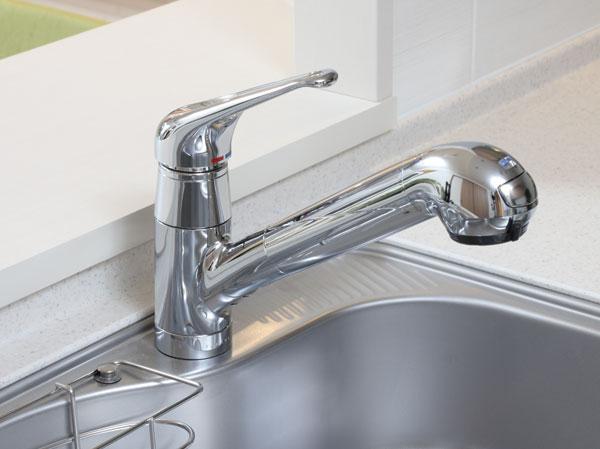 Kitchen.  [Water purifier integrated hand shower faucet] A built-in water purifier to the water faucet, Easy replacement of the filter. Since the nozzle is extended, Cleaning in the sink can also be comfortably.