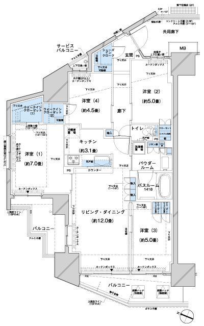 Floor: 4LDK + 2WIC + SIC, the occupied area: 81.32 sq m, Price: 41,900,000 yen, now on sale