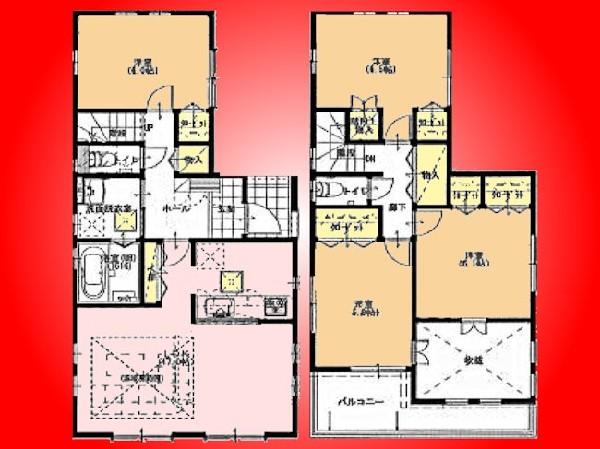 Floor plan. 58,800,000 yen, 4LDK, Land area 111.07 sq m , Building area 101.64 sq m