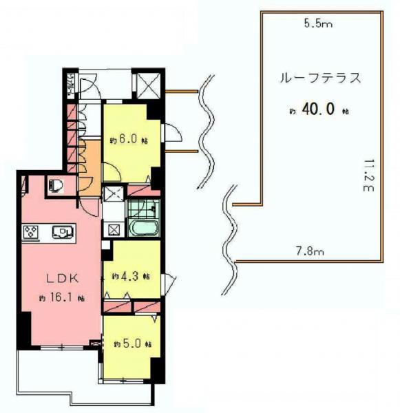 Floor plan. 3LDK, Price 34,800,000 yen, Occupied area 68.48 sq m , Balcony area 9.58 sq m