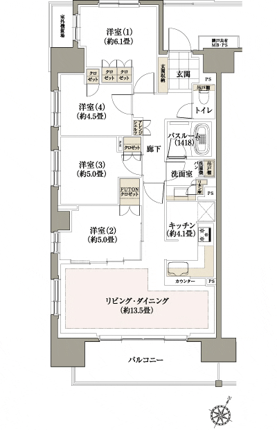 Floor: 4LDK, occupied area: 83.48 sq m, Price: 59,200,000 yen, now on sale