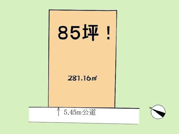 Compartment figure. Land price 100 million 11.8 million yen, Land area 281.16 sq m