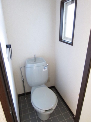 Toilet. Toilet can also be ventilated with a window