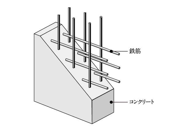 Building structure.  [Double reinforcement] Bed of the rebar knitted in a grid pattern with the main structure ・ Incorporated in two rows on the wall, Adopt a double reinforcement to more robust the structure of the building. Compared to a single reinforcement, And it exhibits a high earthquake resistance and durability. (Conceptual diagram)