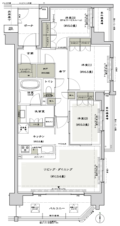 Floor: 3LDK + SIC + N (3F ~ 7F) / 2LDK + S + SIC + N (2F), the occupied area: 78.63 sq m, Price: TBD