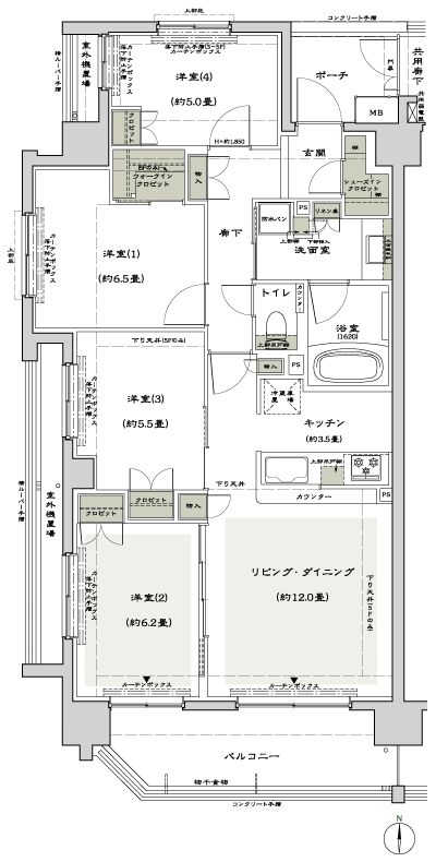 Floor: 4LDK + WIC + SIC, the occupied area: 85.81 sq m, Price: TBD