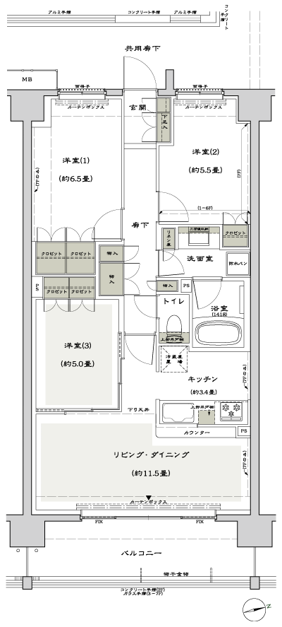 Floor: 3LDK, occupied area: 71.61 sq m, Price: TBD
