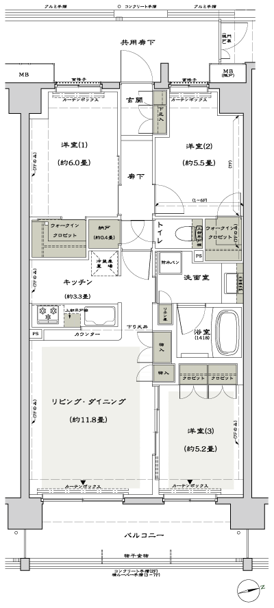 Floor: 3LDK + 2WIC + N, the occupied area: 71.61 sq m, Price: TBD