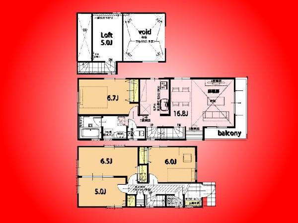 Floor plan. 29,800,000 yen, 4LDK, Land area 83.04 sq m , Building area 99.78 sq m