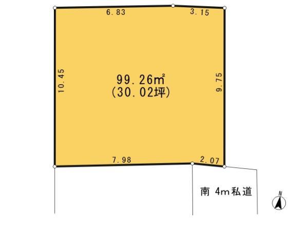 Compartment figure. Land price 16.8 million yen, Priority to the present situation is if it is different from the land area 99.26 sq m drawings