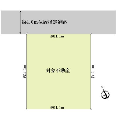 Compartment figure. Land price 42,800,000 yen, Land area 145.61 sq m