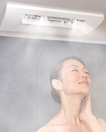 Bathing-wash room.  [Mist sauna with bathroom heating dryer] While enjoying a relaxing effect in the mist moisten the skin, We spend the spacious bath time. (Same specifications)