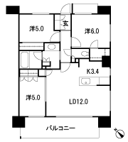 Floor: 3LDK + WIC, the occupied area: 68.64 sq m
