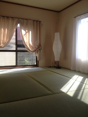 Living and room. Light plugged into Japanese-style room