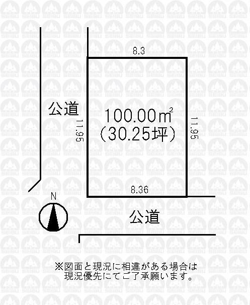 Compartment figure. Land price 46,800,000 yen, Land area 100 sq m