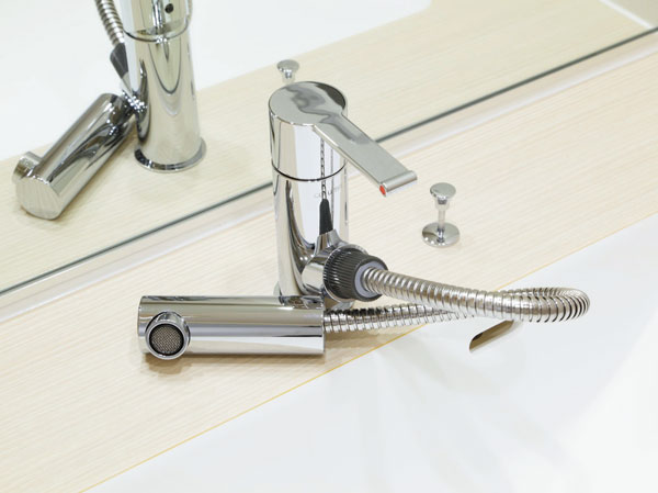 Bathing-wash room.  [Single lever mixing faucet] Adopt a stylish vanity to the combined functional and easy single-lever mixing faucet of operation.