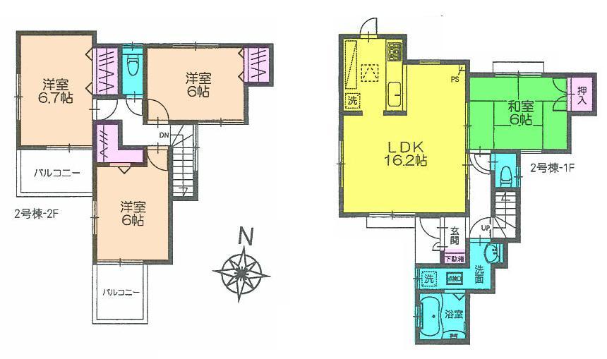 Floor plan. 45,800,000 yen, 4LDK, Land area 110 sq m , Building area 96.05 sq m   ◆ Seddo south road