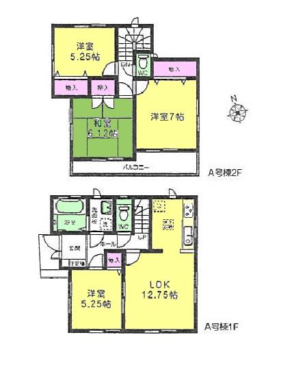 Floor plan. 33,800,000 yen, 4LDK, Land area 88.62 sq m , Building area 87.14 sq m