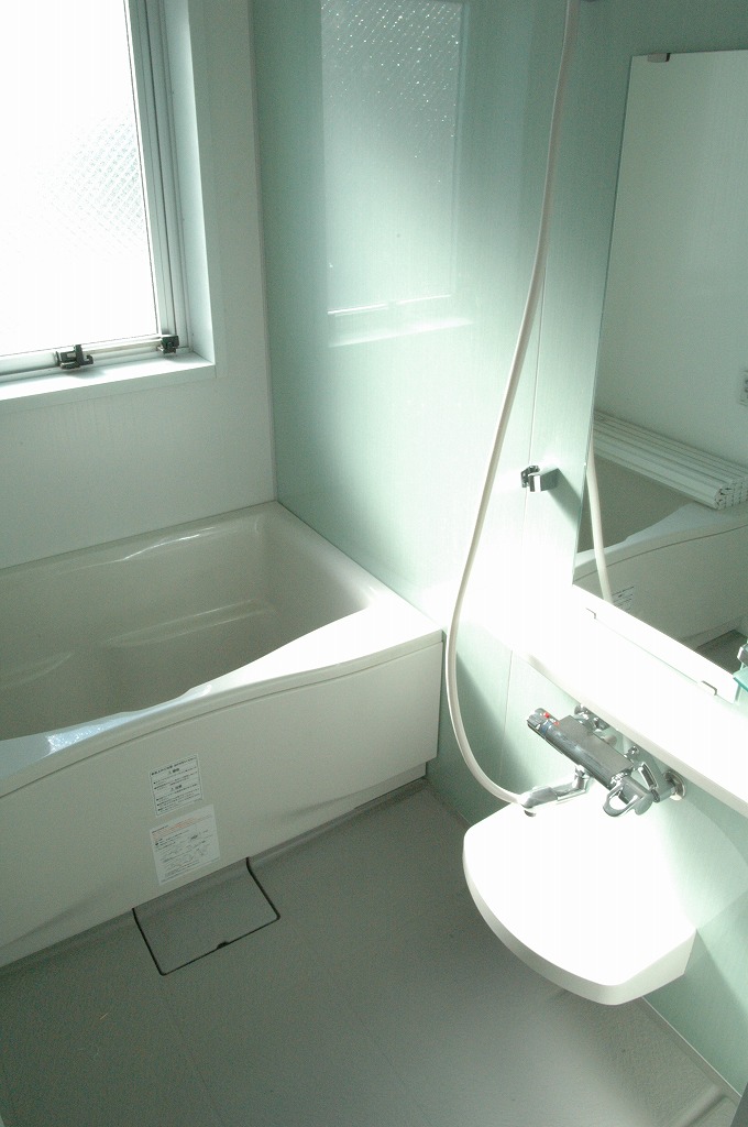 Bath. Bright bathroom of with window