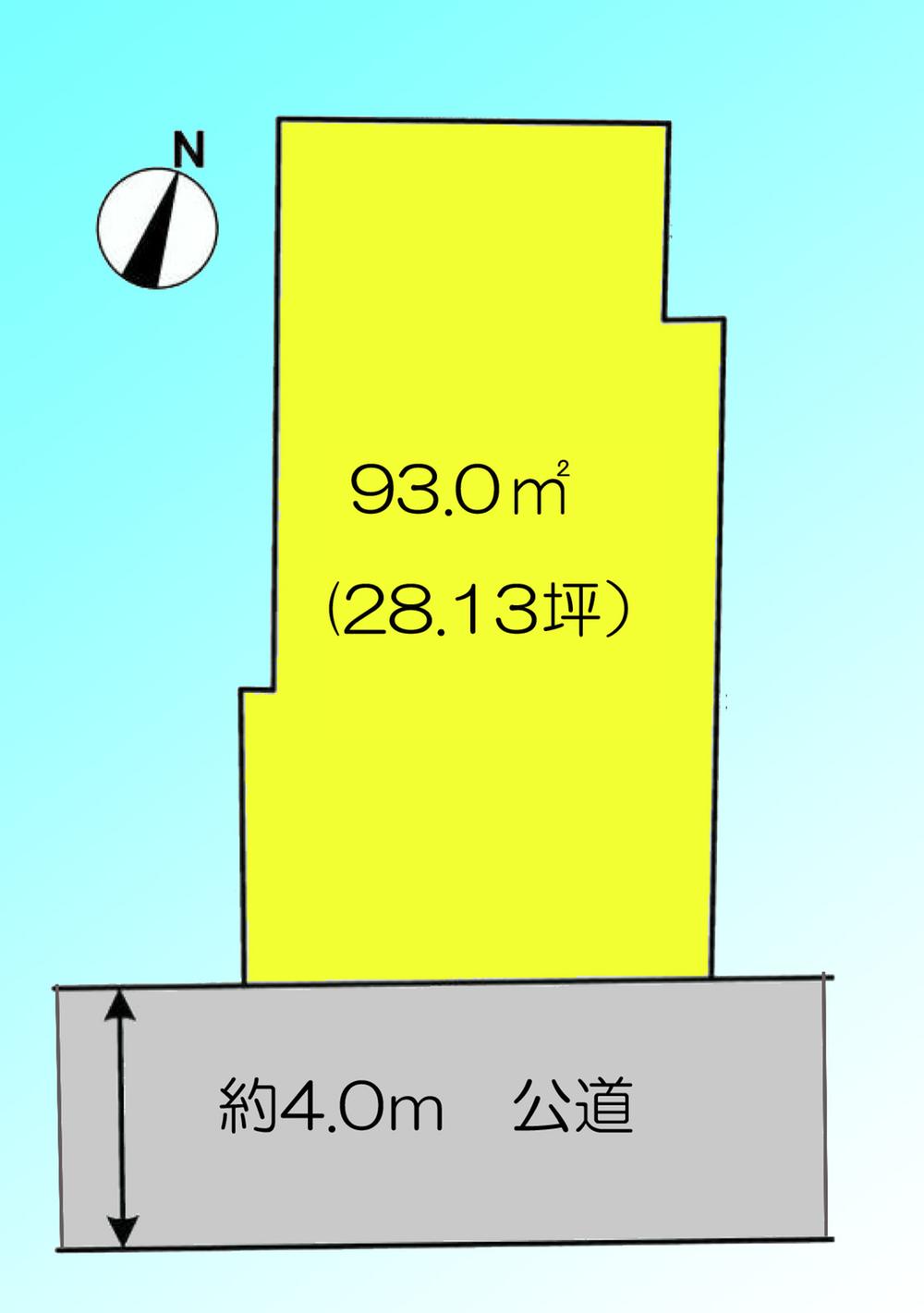 Compartment figure. Land price 30.5 million yen, Land area 93 sq m