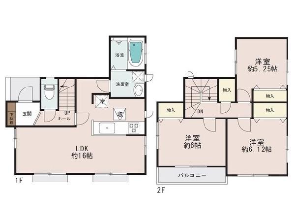 Floor plan. 28.8 million yen, 3LDK, Land area 80.1 sq m , Building area 80.11 sq m