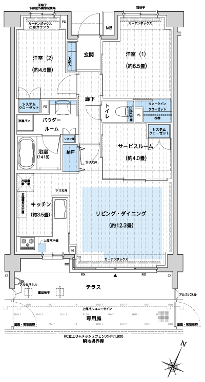 Floor: 3LDK + WIC, the occupied area: 67.89 sq m